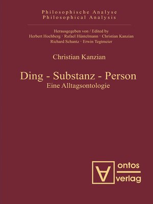 cover image of Ding – Substanz – Person